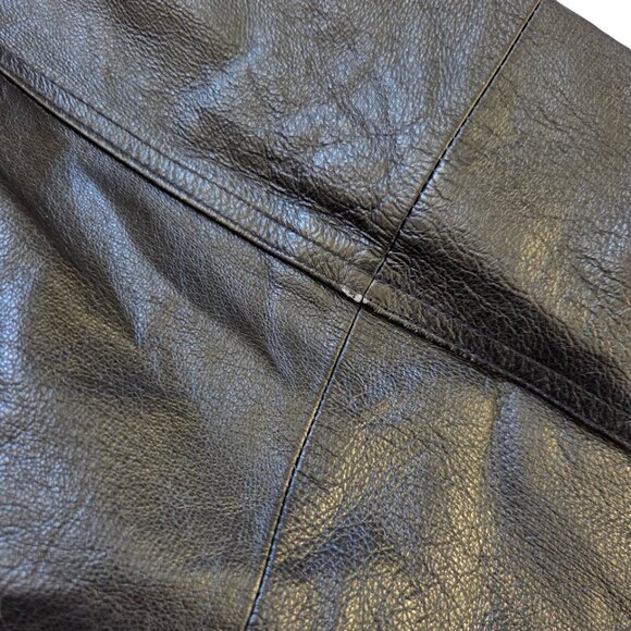 St. John’s Bay Black Leather Bomber Jacket Mens XL Streetwear Moto Inspired - Picture 16 of 16